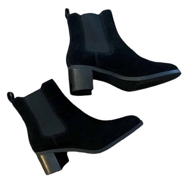 NWOT Steve Madden Rockwell Black Suede Heeled Chelsea Booties – Sz 8.5 - Picture 5 of 9